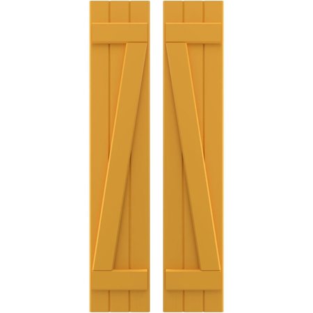 Americraft 3-Board (2 Batten) Wood Joined Board-n-Batten Shutters W/ Z-Bar, ARW102BB311X42TUH